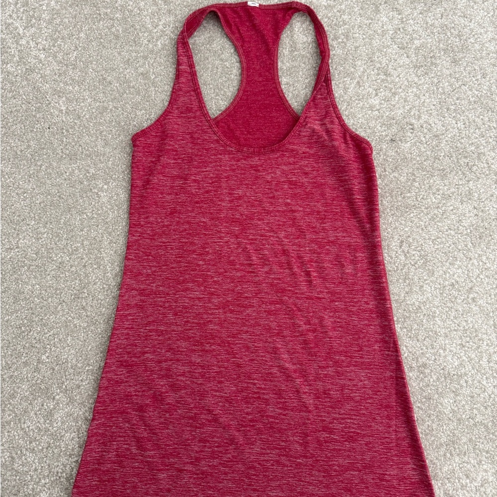Lululemon Athletica Red Fitted Sleeveless Tank Top